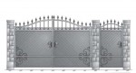 Распашные кованые ворота. арт. 5023