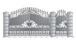 Распашные кованые ворота. арт. 5025